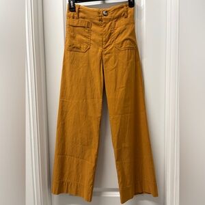 Anthropologie Maeve Golden Mustard Yellow Pants- SIZE 24